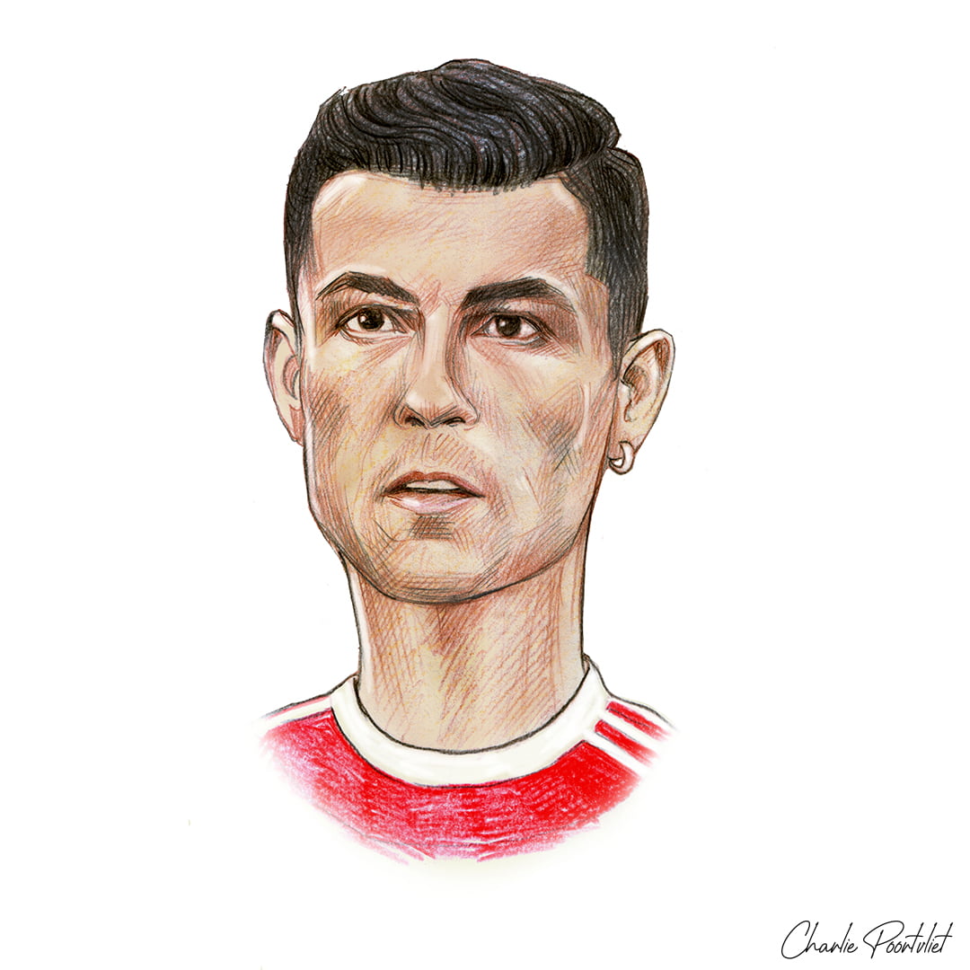 Portrettekening van Cristiano Ronaldo